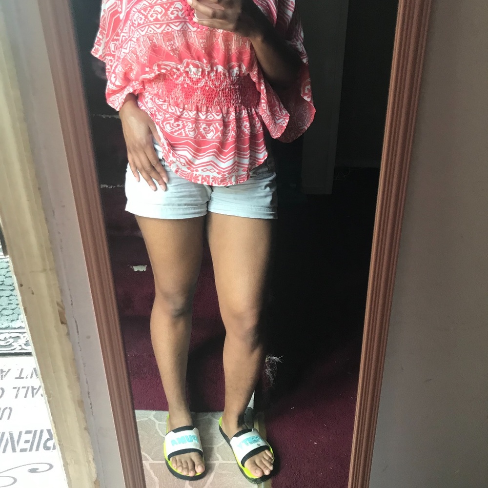 Large - American Dream - Pink and White Blouse